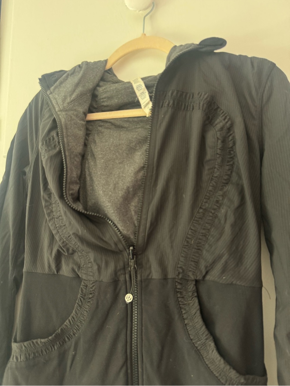 lululemon athletica Women's Black Hooded Zip Bomber Jacket